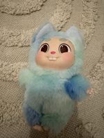 Plüschfigur Hase blau bunt Plüschtier Stofftier wie neu