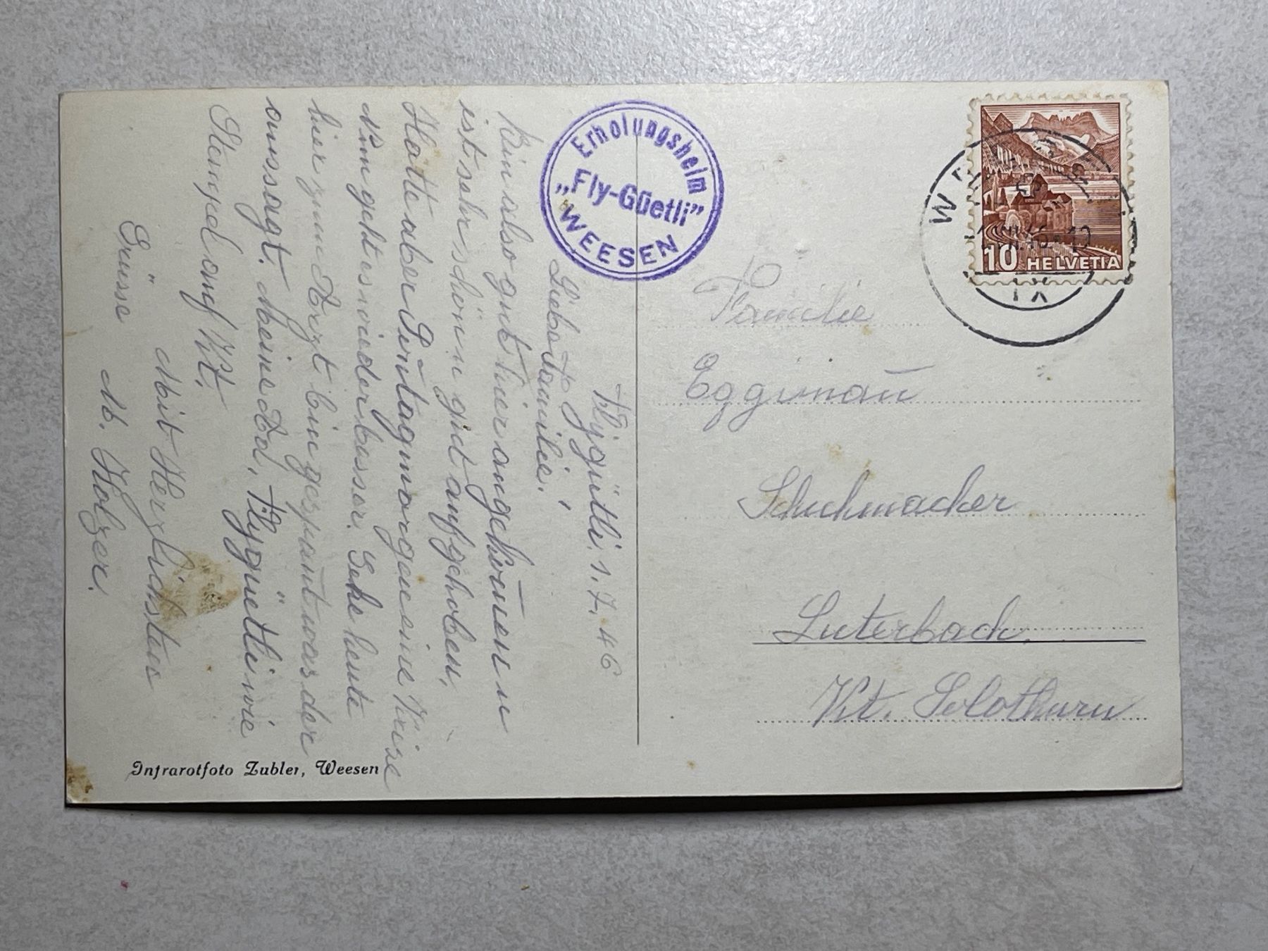 Cartoline postali: Alte Ansichtskarte "Motiv am Wallensee" – Usato da Strengelbach venduto da Aschatan5 1