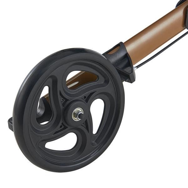 Ausili per la deambulazione: Aluminium Rollator klappbar Sitzfläche Einkaufstasche Braun – Nuovo e nell'imballaggio originale da Kreuzlingen venduto da DealBlitz 3