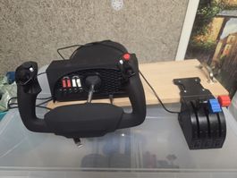 Flugsimulator Set (Honeycumb Joke, Trustmaster, Logitech)