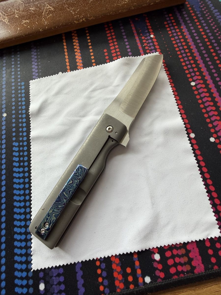 Taschenmesser: Knife David Clark Custom Grunt Knife Marbled CF/Timascus – Neu (gemäss Beschreibung) aus Affoltern am Albis von gpi_q8jk 2