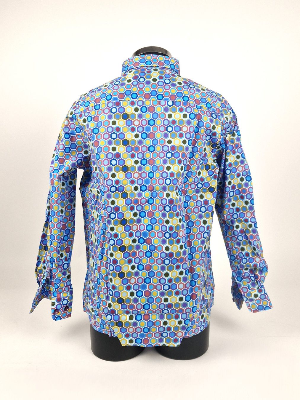 Hemden, T-Shirts & Polos: Coton Doux Kinderhemd mit Hexagonmuster (Gr. 140) – Neu und originalverpackt aus Basel von Restwert_Basel 2