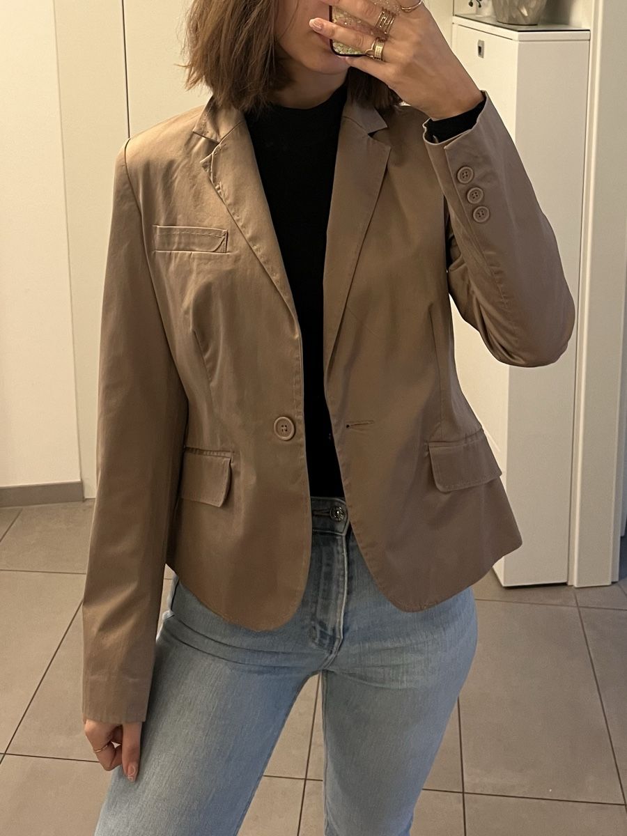 C&A Giacche: Blazer en coton beige taille S/M de C&A – Nuovo (secondo la descrizione) da Aigle venduto da sow_m7gm