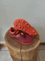 Chaussures de football orange/rouge enfant T28