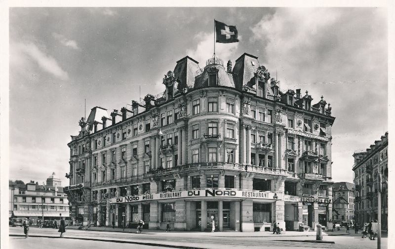 Cartoline postali: Zürich - Hotel du Nord + c1965 – Usato da Emmenbrücke venduto da teestube
