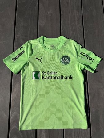 Fussballtrikot FC St. Gallen Puma grün Grösse 140 gebraucht