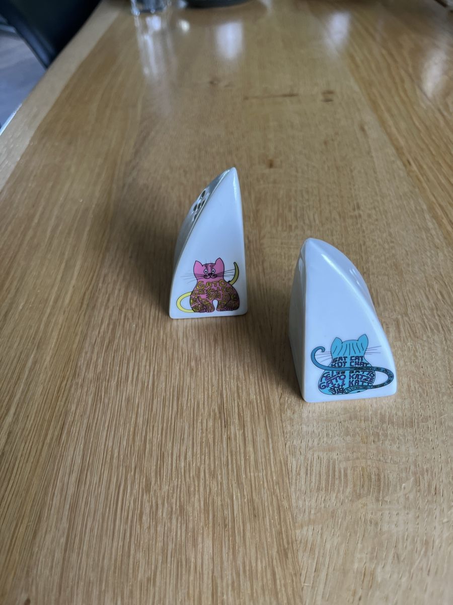 Elettrodomestici da cucina: Cute ceramic cat salt and pepper set – Usato da Zürich venduto da ajl_x6tg 6