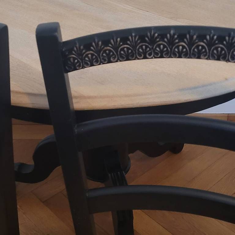 Set di tavolo e panche: Set Tisch rund mit 2 Stühlen – Usato da Biberist venduto da FarbAder 3