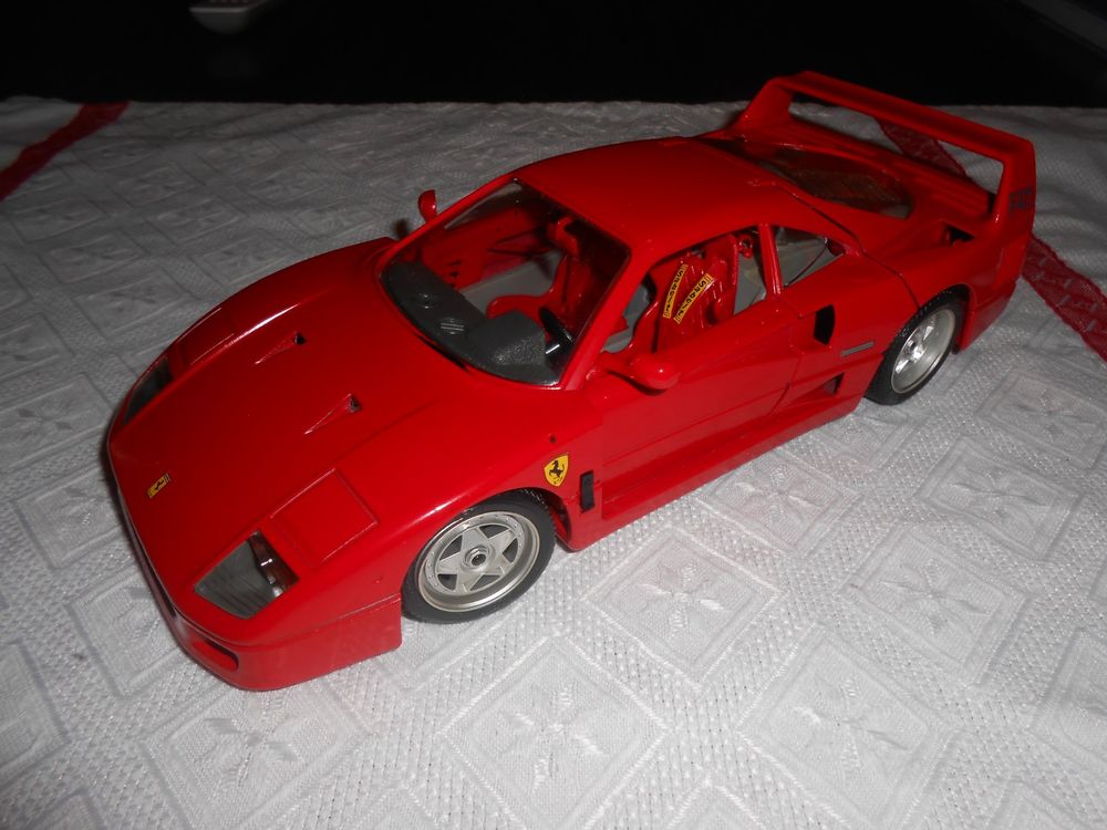 ANCIEN VOITURE BURAGO LOT FERRARI F40 1987 TESTAROSSA 1984 made in ITALY 18 cm EUR 79,99