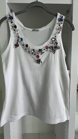 Original Miu Miu Top mit Schmucksteinen