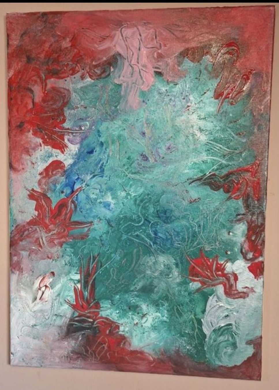 Dipinti: Gemälde " Lebensfeuer " handmade 50×70 – Nuovo (secondo la descrizione) da Riehen venduto da Steinbock1970 2