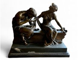 Alte Statuette von “Claudion” aus Bronze und Marmor