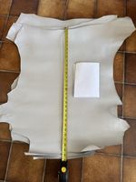 Echtes Leder Ziegenleder -hellgrau/Cuir de chèvre véritable