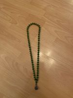 Joli collier de prière tibétain en perles vertes Japa Mala