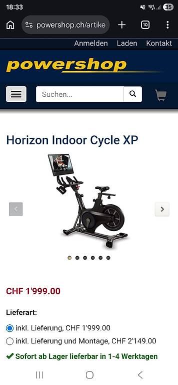 Hometrainer: Horizon Indoor Cycle XP – Usato da Dintikon venduto da pap_r5r8