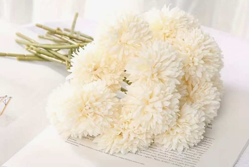 Künstliche Chrysanthemen 15 Stück - Seidenblumen Herbstdekoration Für Zuhause