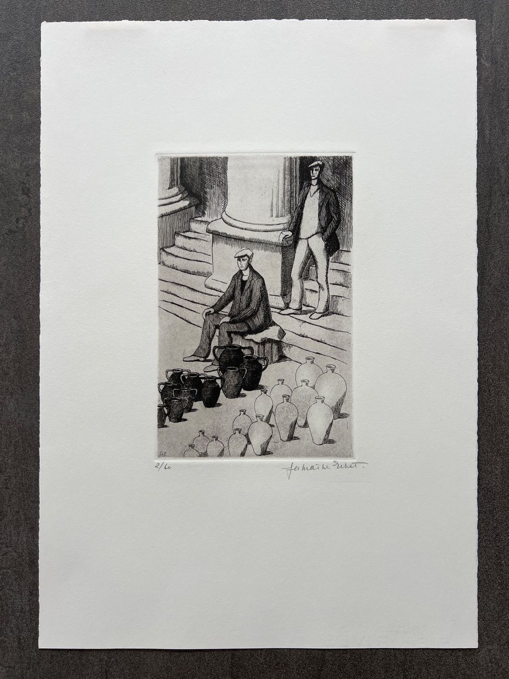 Grafica & Litografie: Germaine Ernst, handsigniert/nummeriert – Usato da Rain venduto da Pic-Ass