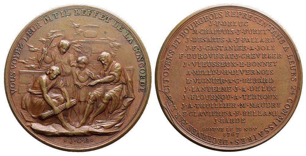 Medaglie: Genéve, Bronzemedaille 1767 – Usato da Chiasso venduto da Novamarketing