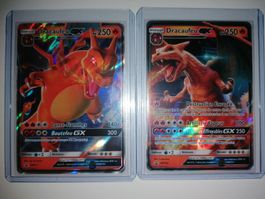 Lot de 2 cartes Pokemon Dracaufeu GX 