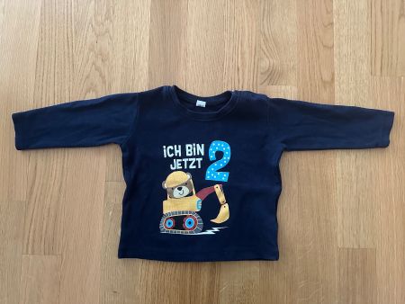 Langarm T-Shirt (Ich bin jetzt 2) Gr. 76-86