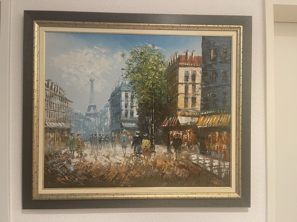 Tableaux: Eingerammtes Ölgemälde Paris, Eiffelturm, – D'occasion à Adliswil par JadrankaR