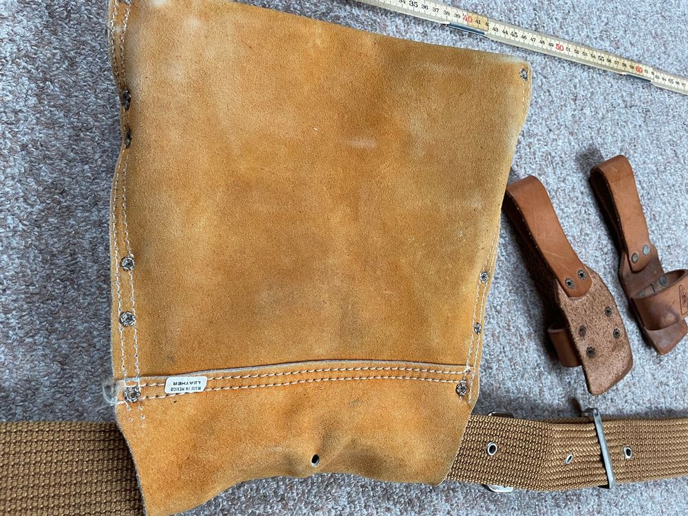 Silverline Werkzeuggürtel 5 Fächer - Nagelgürtel Mit Hammerschlaufe 220x220mm