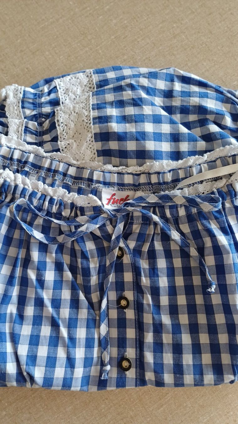 Blusen: Fuchs Trachtenmoden Bluse blau kariert Grösse L – Gebraucht aus Stallikon von Melin08 3