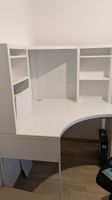 White Corner Desk with Shelves good condition