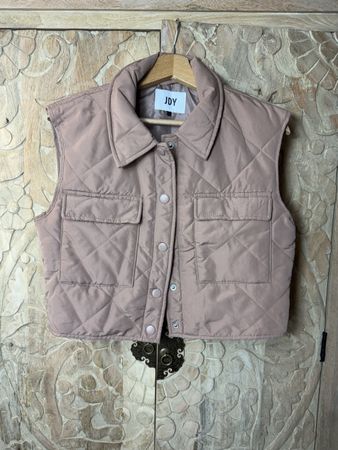 JDY Steppweste, Übergang-Weste beige - S