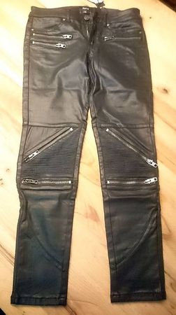 Tigha Jeans/Lederhose Becca coated in Grösse 27