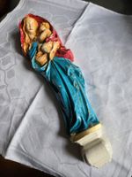 Madonna mit Baby Jesus, schönes farbenfrohe Skulptur, sign.