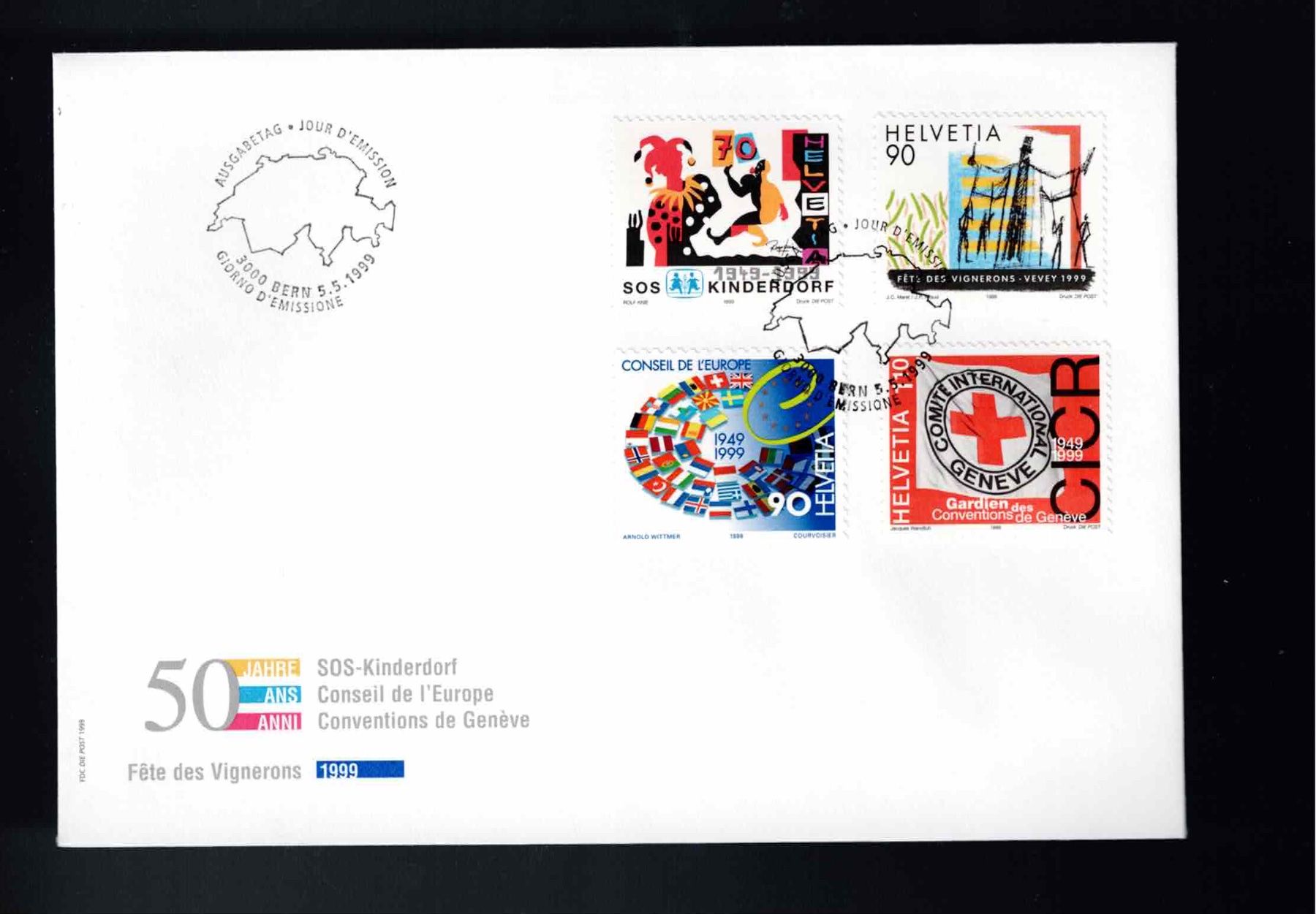 Tutti i francobolli: 1 FDC Schweiz 1999 – Nuovo (secondo la descrizione) da Koblenz venduto da Markenhimmel