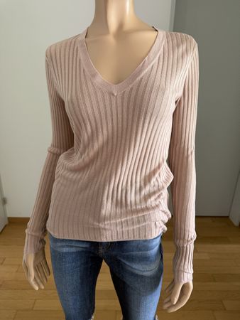 H&M Feinstrickpullover Beige Gr. S Longsleeve Langarmshirt