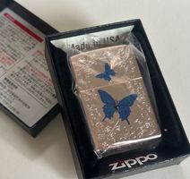 Limited Japan Pink Ice Zippo „Butterfly mit Swarovski“ Neu