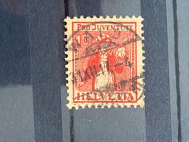 Schweiz 1917 Pro Juventute 10 Vollstempel WALD 31.XII.17