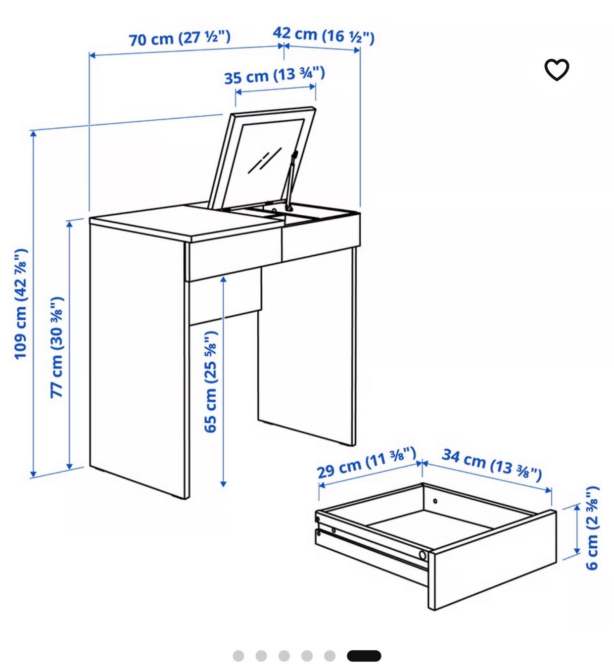 Ikea Schminktische: IKEA Schminktisch mit Hocker – Gebraucht aus Oftringen von Makeq 5