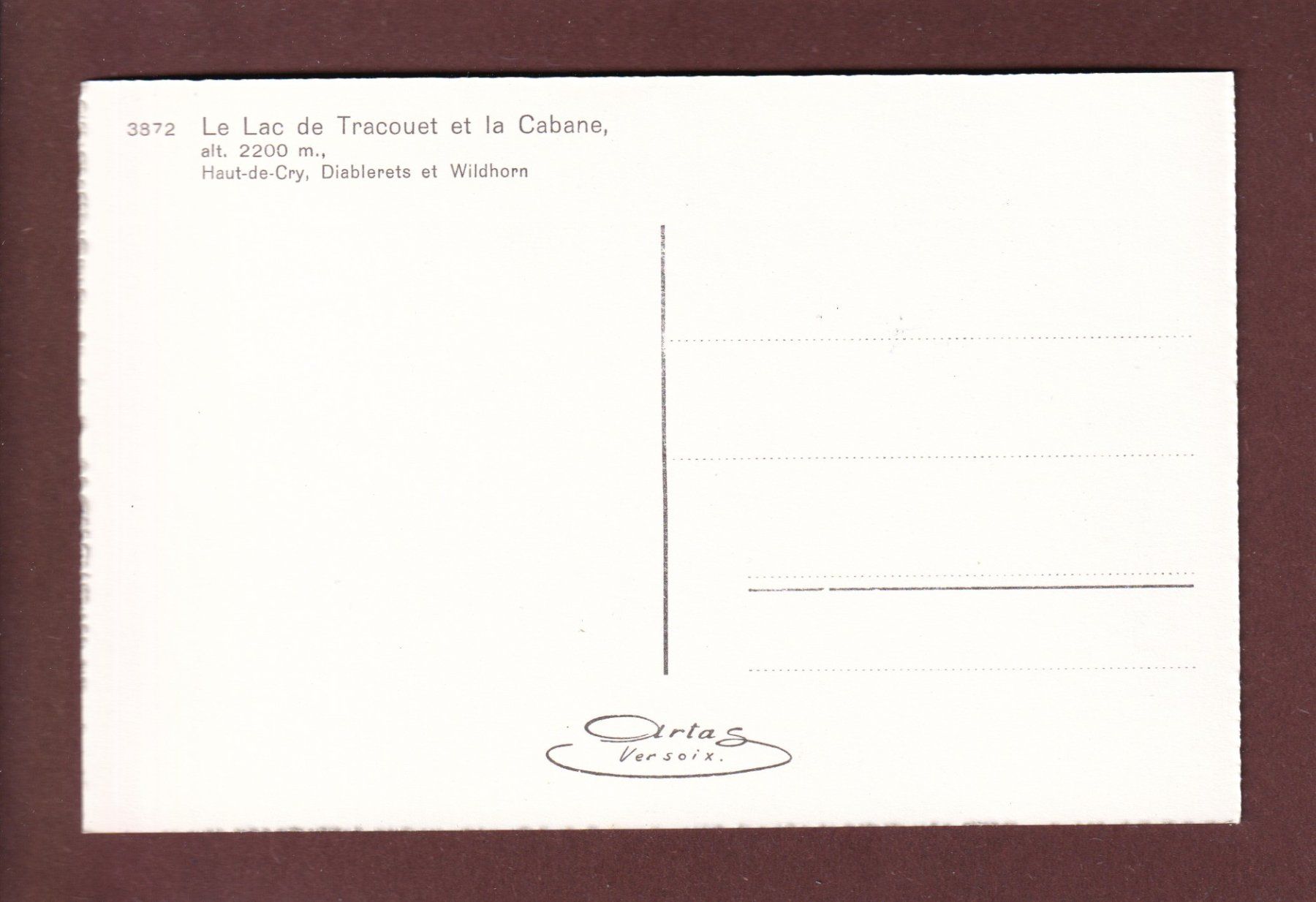 Cartoline postali: LAC DE TRACOUET et la Cabane – Usato da Pully venduto da nicecards 1