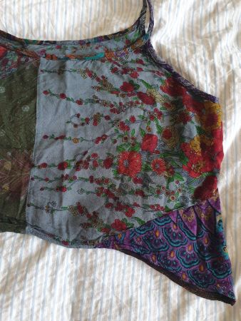 Boho Sommer Top Patchwork Gr. S