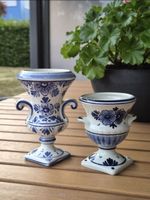 2er Set Vintage Delft Vasen – Handgemalt