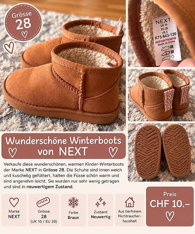 Schuhe für Mädchen: Winterschuhe Next Gr 28 – Gebraucht aus Zürich von Brooke