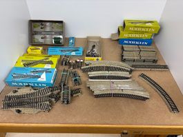 XL Konvolut Märklin H0 M-Gleis gerade gebogen Weichen usw.