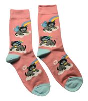 Socken Katzen / Cats / Regenbogen / Rainbow / Wolken / Cloud