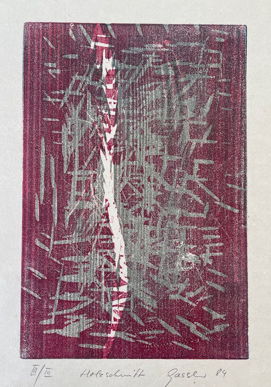 Xilografie: Bruno Gasser 1947-2010 – Usato da Basel venduto da poolko