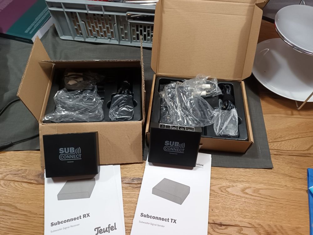 Teufel Subconnect Set mit Transmitter und Receiver Subwoofer (Neu und ...