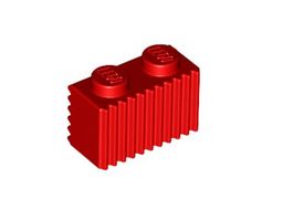 LEGO - 50x Red Brick 1x2 with Grille Profile - 2877 - NEW