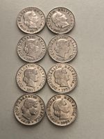 Lot mit 8 Stk. 5 Rp. Nickel 1932 - 1941