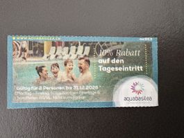 Gutschein Aquabasilea 10 Prozent Rabatt bis 31.12.2026