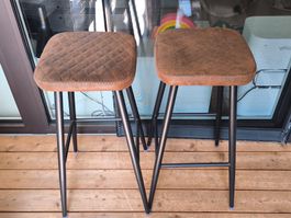 Barhocker 2er Set braun Gebraucht