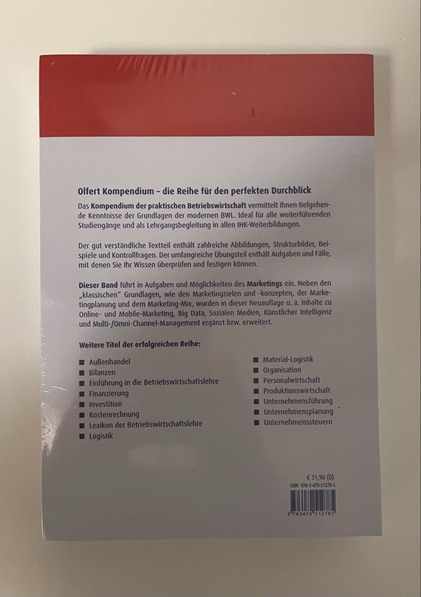 Libri: Weis - Marketing 18.Auflage – Nuovo e nell'imballaggio originale da Gams venduto da Bubbii 1