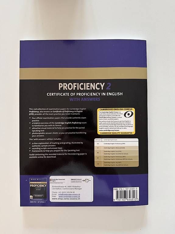 Bücher: Cambridge English Proficiency 2 Student's Book  – Gebraucht aus Oberglatt ZH von dar_9vlg 1